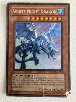 YUGIOH White Night Dragon ANPR-EN092 Secret Rare HP / Damaged - Image 3