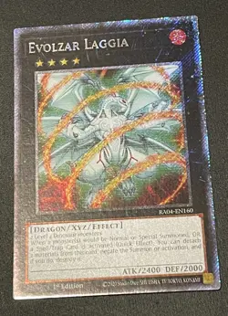 Yugioh Evolzar Laggia RA04-EN160 1st Ed Platinum Secret Rare NM - Image 2