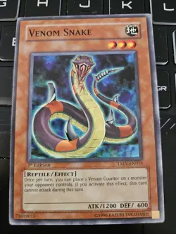 Venom Snake - TAEV-EN015 - Common - 1st Edition YuGiOh - Image 1