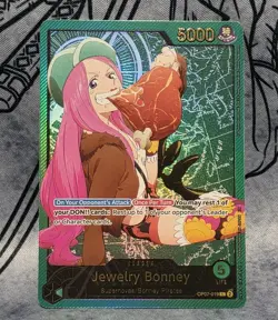 One Piece Card Game - Jewelry Bonney (Gold Text) OP07-019 Leader - EB02 English - Image 1