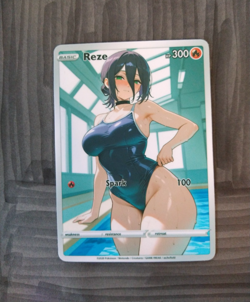 Beautiful Waifu Card - Reze Swimsuit - Goddess ACG Custom DIY Fan Art Card - Image 1