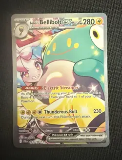 Iono's Bellibolt EX Sir 183/159 SV09 Holo Pokemon TCG Card Journey Together - Image 1