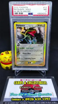 Pokemon GRADED Card - PSA 7: RAYQUAZA #13 - HOLO (EX DELTA SPECIES) YEAR 2005 - Image 1