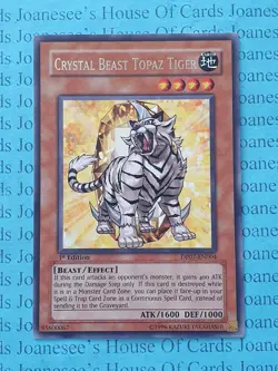 DP07-EN004 Crystal Beast Topaz Tiger Rare Yu-Gi-Oh Card 1st Edition LP - Image 1