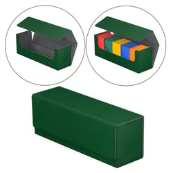 Game Card Deck Box PU Card Case Storage Holder for Holds 400 Cards Baseball, - Image 1