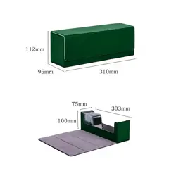 Game Card Deck Box PU Card Case Storage Holder for Holds 400 Cards Baseball, - Image 3