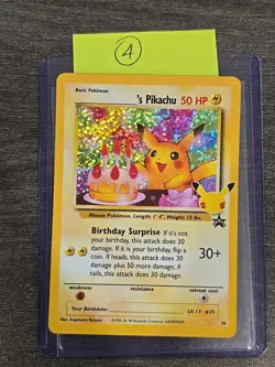 Birthday Pikachu 24/108 Black Star Promo Celebrations Pokemon Card Near MINT - Image 1