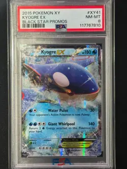 Kyogre EX XY41 , XY Black Star Promos Holo Rare Card - PSA 8 NM-MT - Image 1