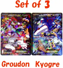 Team Magma's Groudon 015/034 Team Aqua's Kyogre 006/034 EX CP1 Pokemon Card JPN - Image 1