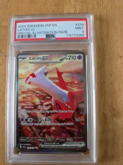 Pokemon TCG Scarlet & Violet Surging Sparks Latias EX Card - 239/191 PSA 9 - Image 1