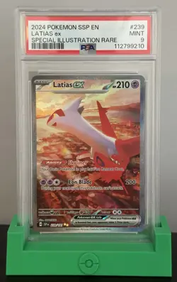 Pokemon TCG Scarlet & Violet Surging Sparks Latias EX Card - 239/191 PSA 9 - Image 1