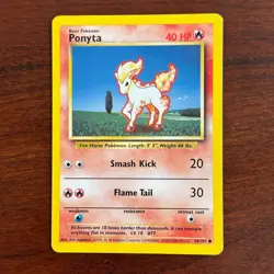 Ponyta 60/102 Common Base Set 4th Print 1999-2000 UK Pokemon Card - Image 1