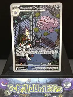 Pokemon Card Team Rocket's Weezing 199/182 Destined Rivals Illustration Rare NM - Image 1