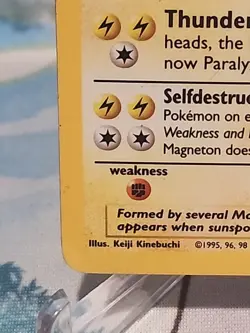 Magneton 9/102 Base Set Holo Rare Pokemon Card Heavy Play Small Amount Of Damage - Image 3