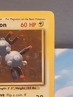 Magneton 9/102 Base Set Holo Rare Pokemon Card Heavy Play Small Amount Of Damage - Image 5