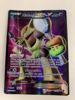 Alakazam EX 117/124 XY Fates Collide 2016 Full Art Pokemon Card TCG - Image 1