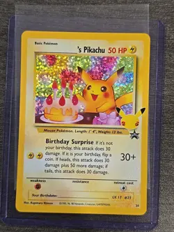 Birthday Pikachu 24/108 Black Star Promo Celebrations Pokemon Card - Image 1
