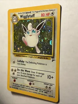 2000 Pokemon TCG Base Set 2 Wigglytuff 19/130 Holo Rare Card Vintage WOTC LP - Image 1