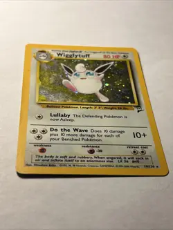 2000 Pokemon TCG Base Set 2 Wigglytuff 19/130 Holo Rare Card Vintage WOTC LP - Image 3
