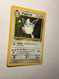 2000 Pokemon TCG Base Set 2 Wigglytuff 19/130 Holo Rare Card Vintage WOTC LP - Image 4
