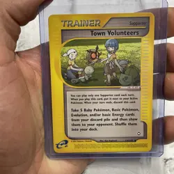 Pokemon Town Volunteers 136/147 Aquapolis Uncommon Trainer Card NM/MT Vintage - Image 1