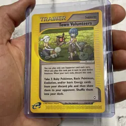 Pokemon Town Volunteers 136/147 Aquapolis Uncommon Trainer Card NM/MT Vintage - Image 2