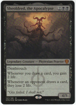 1x FOIL Sheoldred, the Apocalypse MTG Dominaria United Lightly Played - Image 1