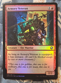 Armory Veteran FOIL Adventures in the Forgotten Realms Magic MTG - Image 1