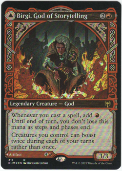 1x FOIL Showcase Birgi, God of Storytelling MTG Kaldheim Lightly Played - Image 1