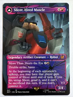 MTG Slicer, Hired Muscle *SHATTERED GLASS* Transformers 021 NM - Image 1