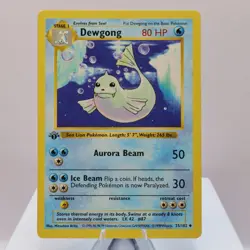 Pokemon TCG - Dewgong 25/102 Base Set Uncommon 1st Edition WOTC 1999 - EXC - Image 2