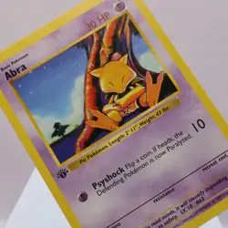 Pokemon TCG - Abra 43/102 Base Set Common 1st Edition WOTC 1999 - EXC - Image 1