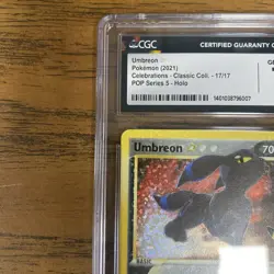 Pokemon Umbreon Star 17/17 Celebrations: Classic Collection Holo CGC 10 - Image 3