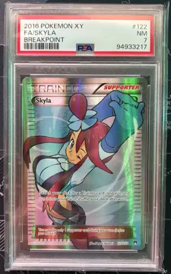 Pokemon Skyla 122/122 PSA 7 NM XY Breakpoint Trainer FA 2016 - Image 1