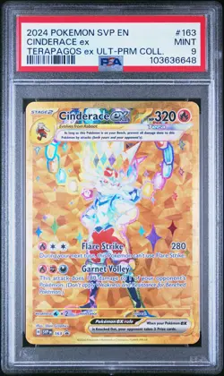 2024 POKEMON SVP EN-SV BLACK STAR PROMO #163 CINDERACE EX PSA 9 - Image 1