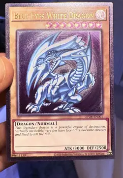 Yugioh OP28-EN001 Blue-Eyes White Dragon Ultimate Rare Euro NM purple video - Image 4