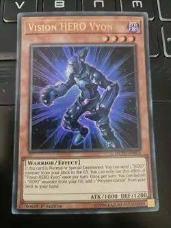 YuGiOh! Vision HERO Vyon DUPO-EN053 Ultra Rare 1st Ed - Image 1