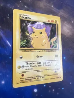 Shadowless Pikachu Yellow Cheeks 58/102 Base Set 1999 Vintage Pokemon Card HP - Image 2