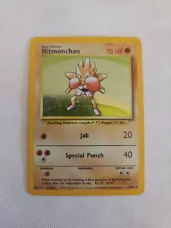 Pokemon TCG Hitmonchan Base Set, Holo Unlimited Rare Card 7/102 - Image 1