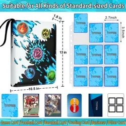 9 Pocket Card Binder Holder | Fits 900 Cards | Double-Sided Album | Gift for ... - Image 3