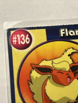Flareon #136 Pokemon TCG Burger King Promo PokeTrivia Trading Card Vintage LP - Image 3