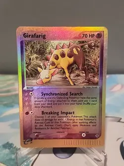 Girafarig 16/97 Reverse Holo Rare Pokemon Card Moderate To Heavy Play - Image 1