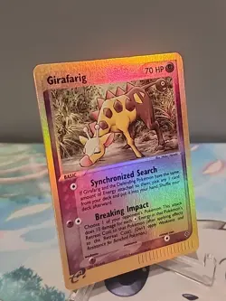 Girafarig 16/97 Reverse Holo Rare Pokemon Card Moderate To Heavy Play - Image 2