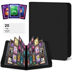 Toploader Binder 9 Pocket for 3"x4" Cards, Holds 360, Trading Card Album, Black - Image 1
