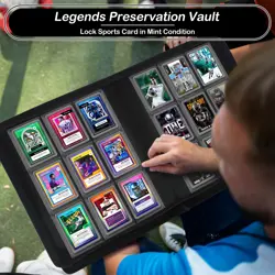 Toploader Binder 9 Pocket for 3"x4" Cards, Holds 360, Trading Card Album, Black - Image 3