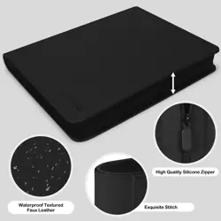 Toploader Binder 9 Pocket for 3"x4" Cards, Holds 360, Trading Card Album, Black - Image 5