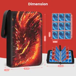9 Pocket Card Binders | 900 Pockets | Premium Zipper Case | Trading Card Album - Image 3