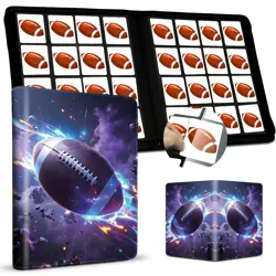 Football Card Binder 16 Pocket | 1000+ Cards | Premium PU Cover | Side Loadin... - Image 1