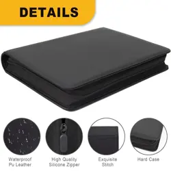 Toploader Binder for 360 Cards | 9 Pocket Double-Sided Rigid Card Holder, Black - Image 4