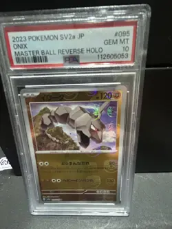 2023 Pokemon ONIX #095/165 Pokemon Card 151 - Master Ball Reverse Holo PSA 10 - Image 1